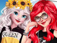 Jeu Ariel et Elsa stars d'Instagram