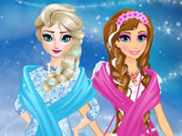 Jeu Elsa et Anna essaient un nouveau style