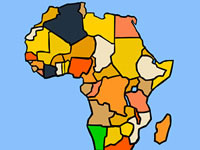 Jeu Situer les pays d'Afrique sur la carte