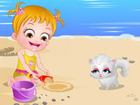 Jeu Bébé Hazel joue sur la plage
