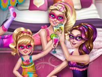 Jeu gratuit Super-Barbie soirée pyjama