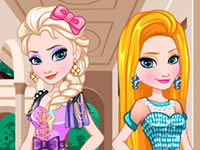 Jeu gratuit Elsa et Raiponce échangent leurs styles