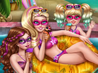 Jeu gratuit Super Barbie Pool Party