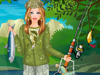 Jeu Barbie à la pêche