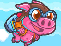 Jeu gratuit Rocket Pig - Tap to Fly