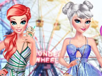 Jeu Ariel et Elsa à New York