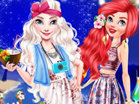 Jeu Elsa et Ariel - Soirée sur la plage