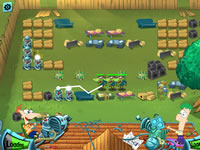 Jeu Phineas and Ferb Backyard Defence