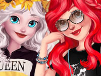 Jeu Ariel et Elsa sur Instagram