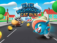 Jeu gratuit Blue Mushroom Cat Run