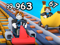 Jeu Obby - Climb Up and Slide Down on Minecarts