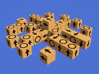Jeu Disassemble 3D shapes out of cubes