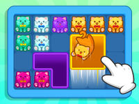 Jeu Meow Block - Color Collect!