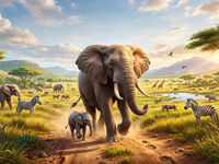 Jeu Zoo Elephant Simulator City Attack